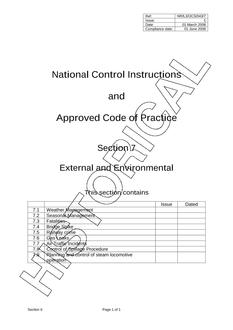 NR NR/L3/OCS/043/7.0 ISSUE 1