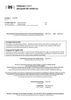 DANSK DSF/PREN ISO 14160