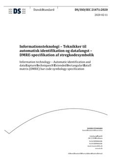 DANSK DS/ISO/IEC 21471
