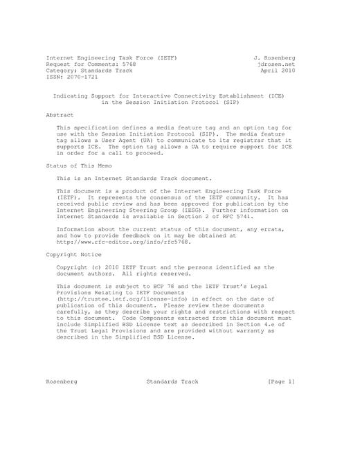 IETF RFC 5768