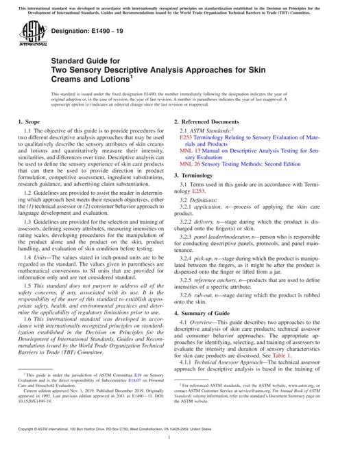 ASTM E1490-19