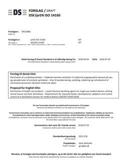 DANSK DSF/PREN ISO 14160