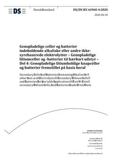 DANSK DS/EN IEC 61960-4