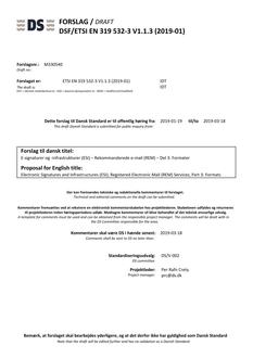 DANSK DSF/ETSI EN 319 532-3 V1.1.3 (2019-01)