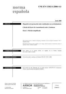 AENOR UNE-EN 13363-1+A1