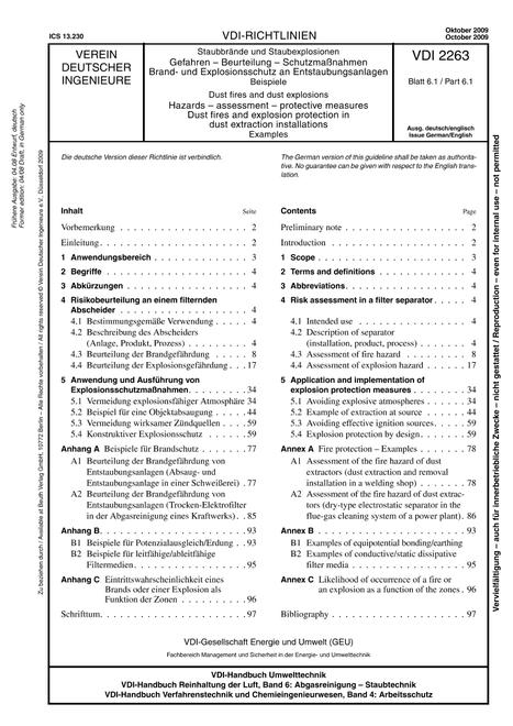 VDI VDI 2263 BLATT 6.1