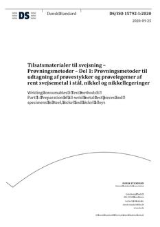 DANSK DS/ISO 15792-1