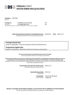 DANSK DSF/EN 60809/PRA3