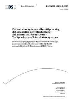 DANSK DS/EN IEC 62446-2