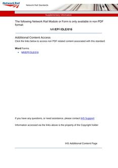 NR NR/EPF/OLE/016 ISSUE 2
