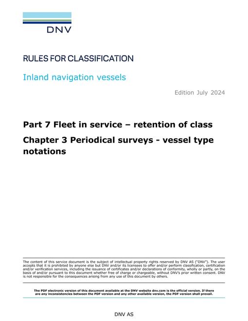 DNV DNV-RU-INV PART 7 CHAPTER 3