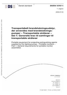 DANSK DS/EN 15767-1