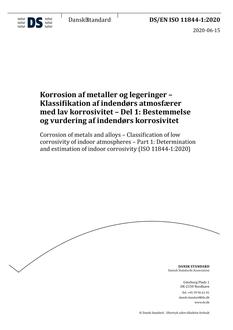DANSK DS/EN ISO 11844-1