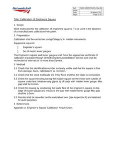 NR NR/L3/RMVP/0201/CAL403 ISSUE 1