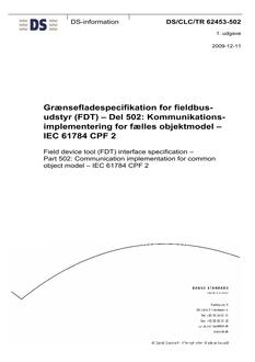 DANSK DS/CLC/TR 62453-502