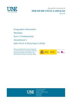 AENOR UNE-EN ISO 19115-1/A1