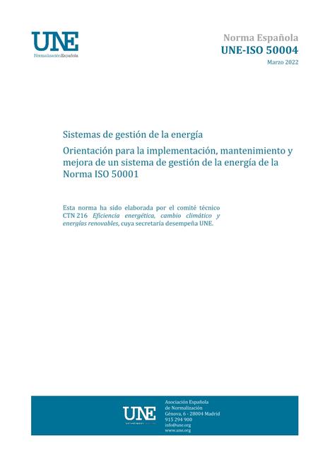 AENOR UNE-ISO 50004