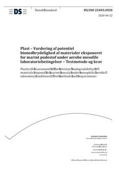 DANSK DS/ISO 22403