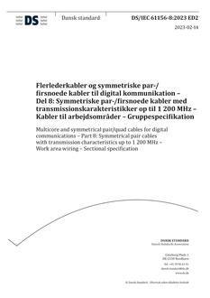 DANSK DS/IEC 61156-8