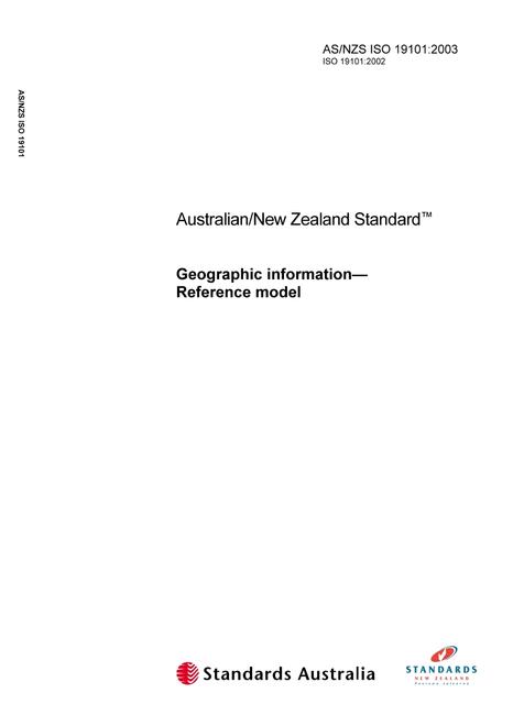 AS/NZS ISO 19101:2003
