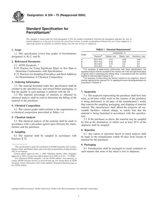 ASTM A324-73(2004)