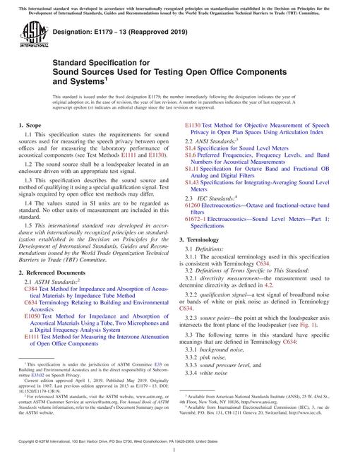 ASTM E1179-13(2019)