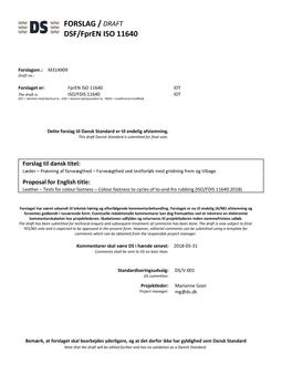 DANSK DSF/FPREN ISO 11640