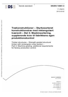 DANSK DS/EN 14081-3