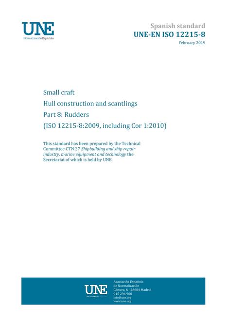 AENOR UNE-EN ISO 12215-8