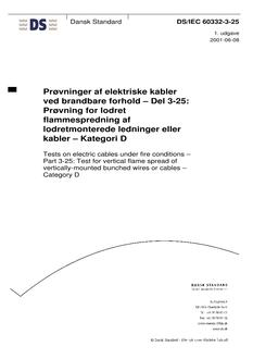 DANSK DS/IEC 60332-3-25