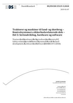 DANSK DS/EN ISO 25119-3