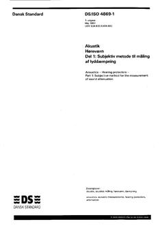 DANSK DS/ISO 4869-1
