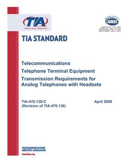 TIA ANSI/TIA-470.130-C
