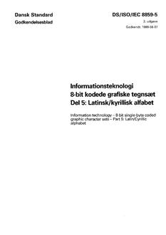 DANSK DS/ISO/IEC 8859-5