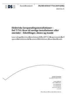 DANSK DS/HD 60364-7-711