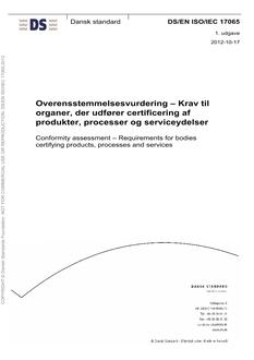 DANSK DS/EN ISO/IEC 17065