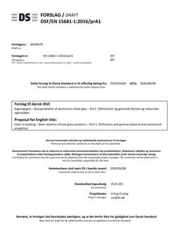 DANSK DSF/EN 15681-1/PRA1