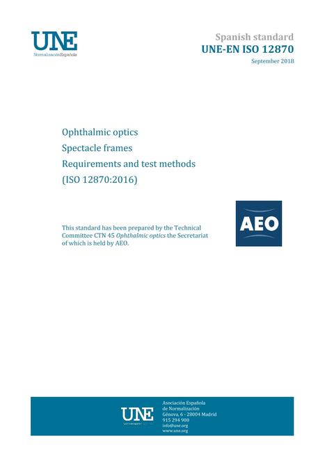 AENOR UNE-EN ISO 12870