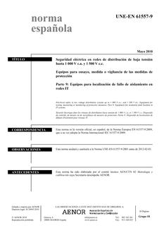 AENOR UNE-EN 61557-9