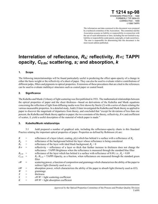 TAPPI T 1214