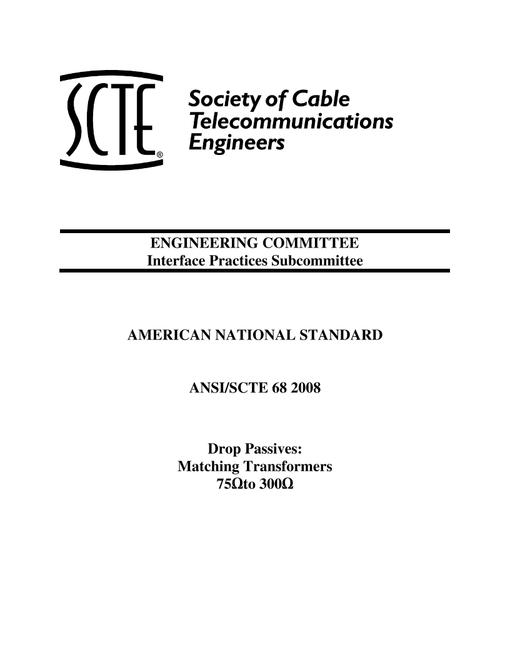 SCTE 68 2003