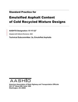 AASHTO R 117-23