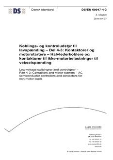 DANSK DS/EN 60947-4-3