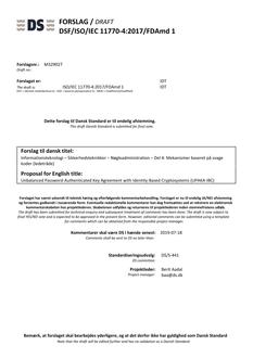 DANSK DSF/ISO/IEC 11770-4/FDAMD 1