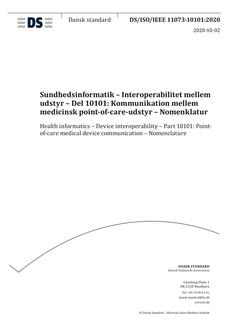 DANSK DS/ISO/IEEE 11073-10101