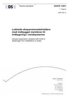 DANSK DS/EN 13831