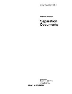 ARMY AR 635-5