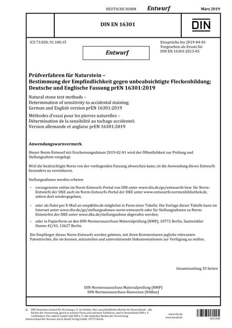 DIN EN 16301 - DRAFT