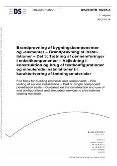 DANSK DS/ISO/TR 10295-3