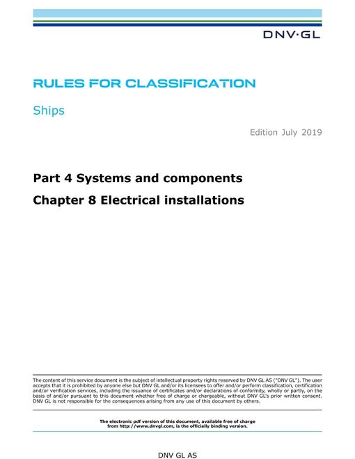 DNV DNVGL-RU-SHIPS PART 4 CHAPTER 8